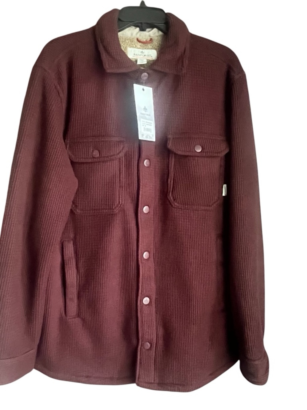RAINFOREST Burgandy Shirt Jacket